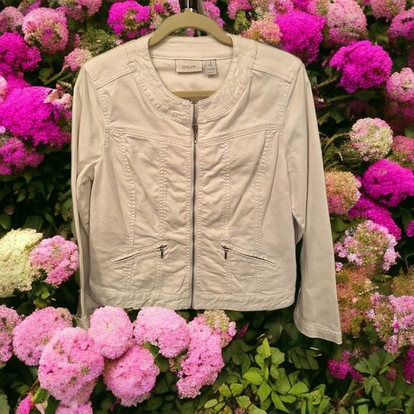 Chico's Jackets & Blazers - Chico’s White Jean Jacket